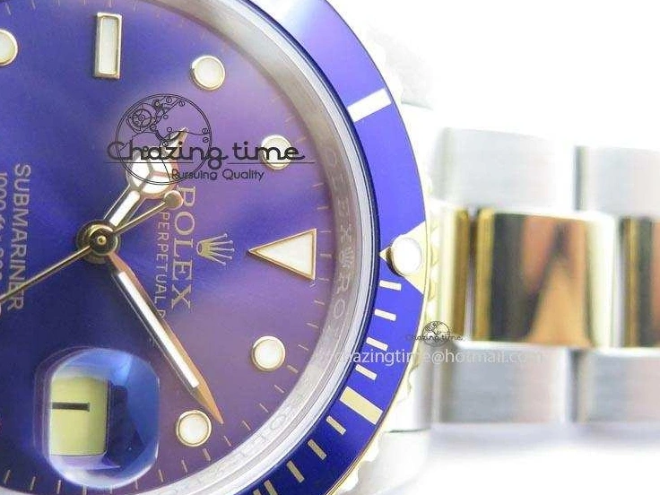 MiroTime 1231 Stretchable Submariner BP Maker 16613 Blue Dial SS YG Case On SS YG Bracelet A 3877